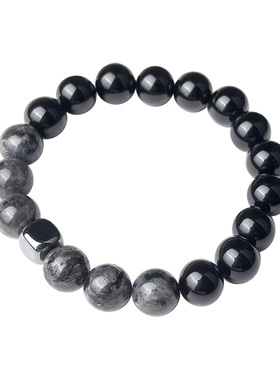 黑玛瑙手链男款男生情侣学生手串