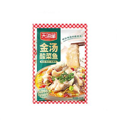 天海藏老坛酸菜鱼430g*4袋无刺半成品快手菜黑鱼速食鱼片带调料包