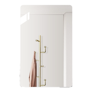 简约无框浴室镜壁挂式卫生间镜子挂墙免打孔贴墙洗手台卫浴玻璃镜