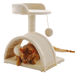 多省包邮 拱桥猫爬架 拱形猫咪玩具 剑麻立柱猫抓板 猫跳台猫窝