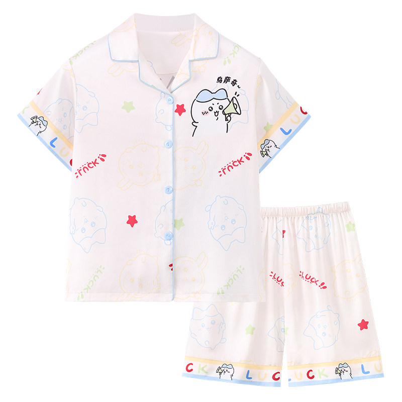 女童夏季冰雪丝短袖乌萨奇家居服