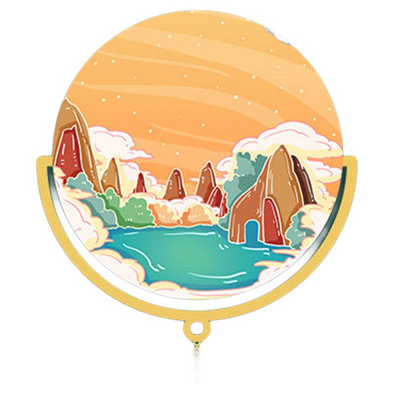 广西桂林山水甲天下景点书签