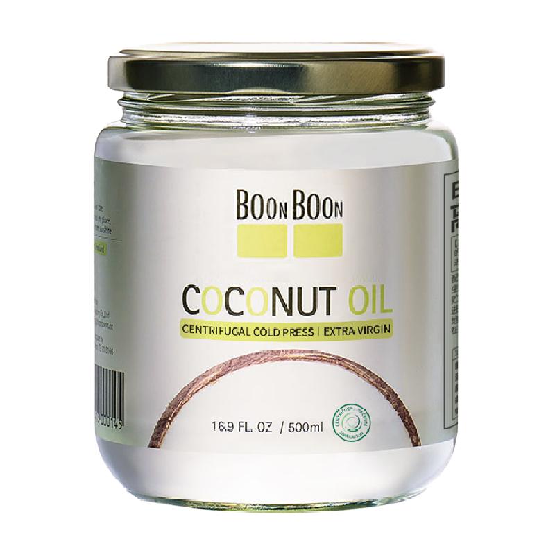 boonboon椰滿滿泰國原裝進(jìn)口椰子油冷榨500ml烘焙食用油mct油護(hù)發(fā)