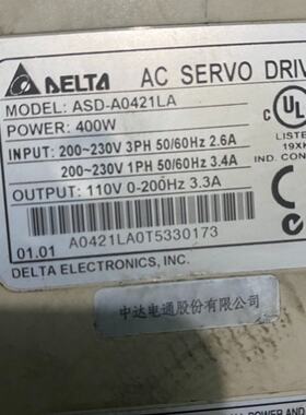 议价Delta Servo Driver AsdA2023Ab 500 Yuan  4适用