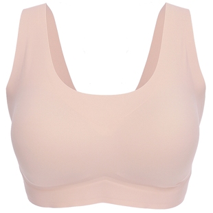 依曼丽无痕内衣女无钢圈文胸 夏薄款收副乳透气运动背心式睡眠围