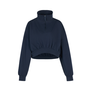 半拉链基础宽松毛圈卫衣女子运动瑜伽上衣外套MAIAACTIVE  61SW09