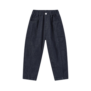 多多家男童牛仔裤2026春秋季新款儿童中大童春装刺绣洋气直筒裤子