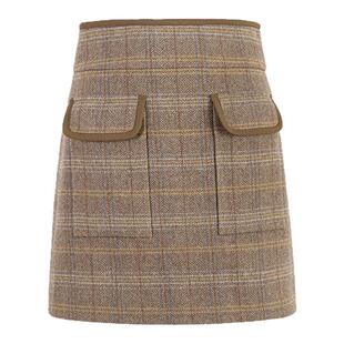 MESUX米岫冬季新品时尚设计进口格子小A半裙女MLWUS