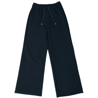 纯色高腰显瘦直筒阔腿裤