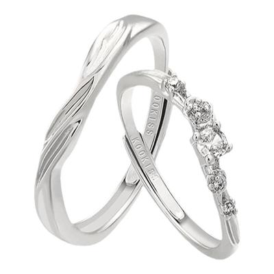 KOOKISS荆棘之心莫比乌斯缠绕情侣对戒百搭小众设计高级气质戒指