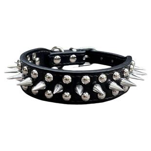 小型犬铆钉狗项圈泰迪比熊猫咪宠物脖圈防咬脖子尖钉可调节猫颈圈