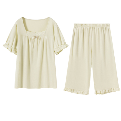 顶瓜瓜女士纯棉可外穿家居服套装