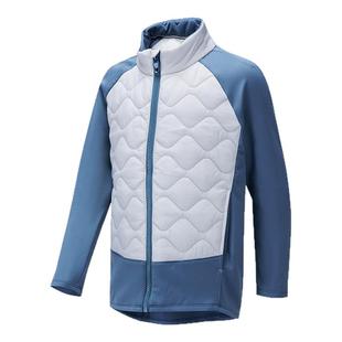 迪卡侬儿童多功能拼接外套高弹保暖蜂巢结构学生冬季校服内搭KIDC