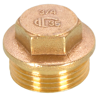 黄铜4/6分1寸内丝堵塞外丝堵头堵帽四分六分水管闷头管堵管帽加厚