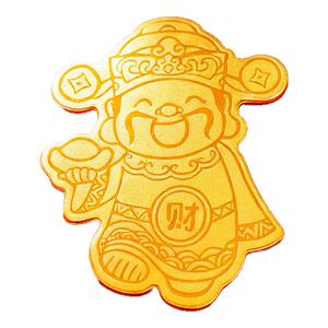 财神驾到黄金手机贴足金999招财金片男女生手机配件创意生日礼物