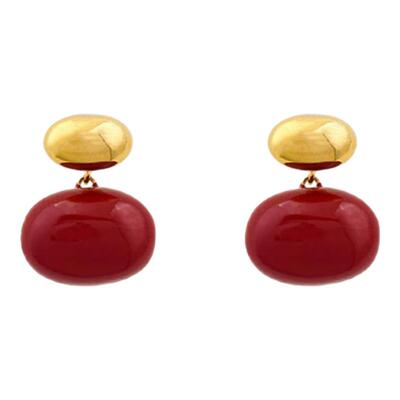 巨好看独特漂亮耳环红色豆豆耳坠