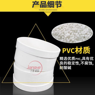 PVC微偏弯头15 22.5 30 45 60 75 110 160度排水管弯头变径接头