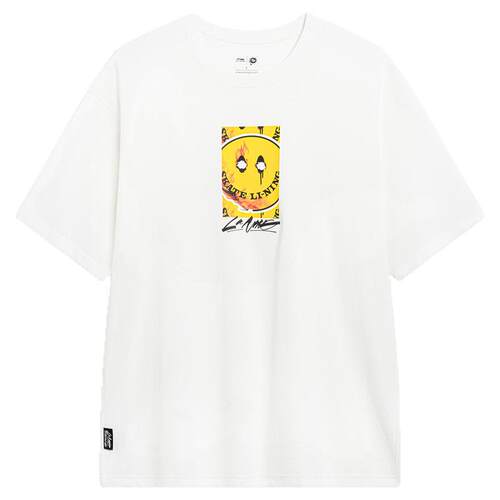 Lining/李宁正品新款男女休闲舒适透气宽松圆领短袖T恤AHST481