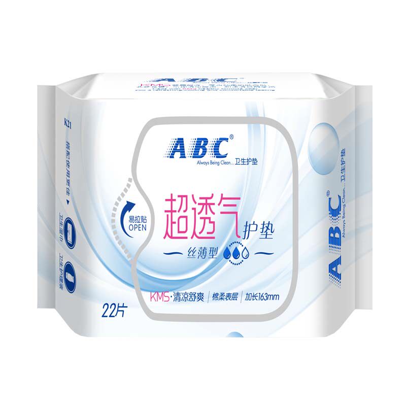 ABC护垫薄荷清凉超薄棉柔163mm