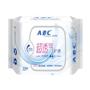 ABC护垫薄荷清凉超薄棉柔163mm