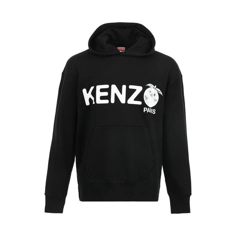 【自营】KENZO新品男士棉质logo印花宽松休闲百搭套头连帽卫衣