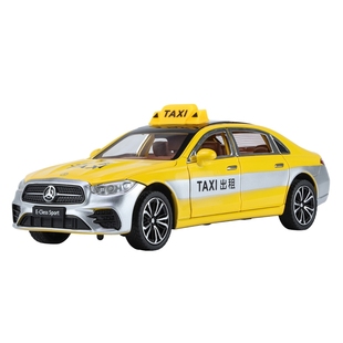1:24大号出租车玩具车模儿童合金小汽车奔驰E300的士模型男孩礼物