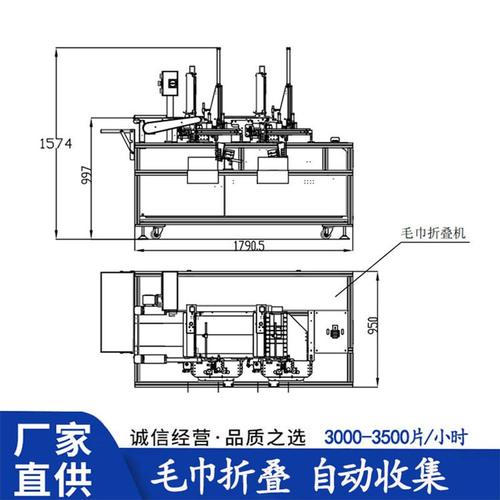 益豪科技全自动毛巾折叠机折叠整齐点数收集包装一体机