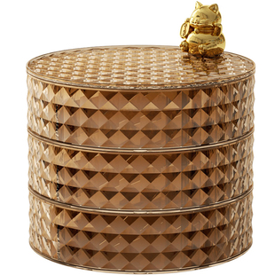 果盘家用多层客厅茶几高档欧式水果干果盒坚果糖果瓜子零食收纳盘