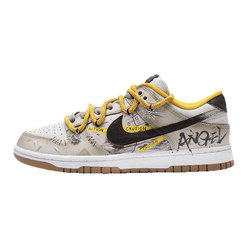 定制球鞋 Nike Dunk禁域泼墨做旧涂鸦 低帮板鞋男秋冬