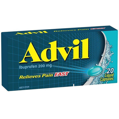 澳洲Advil布洛芬缓释胶囊消炎止痛退烧药成人缓解痛经感冒发烧