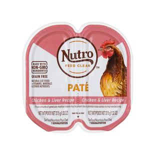 仁可宠物 nutro美士一分为二无谷主食猫罐头餐盒肉酱湿粮75g24罐