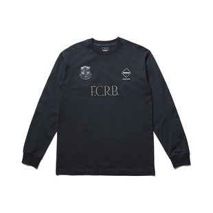 F.C.Real Bristol 25FW 复古休闲徽章字母纯棉平纹针织长袖T恤