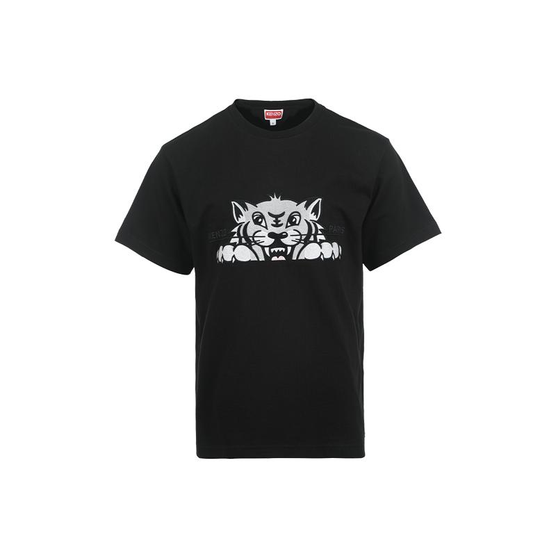 【自营】KENZO25ss男士卡通动物印花棉质宽松休闲圆领短袖T恤流行