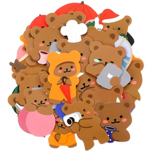 韩国ins风小熊蛋糕装饰插牌生日派对儿童节插卡烘焙插件装饰品