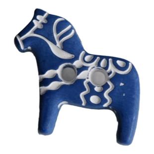 15mm 一颗价英国 Textile Garden 蓝底白印花亚当斯马纽扣