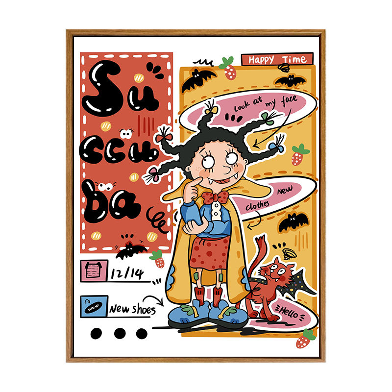 雅调小魔女diy数字油画材料全套