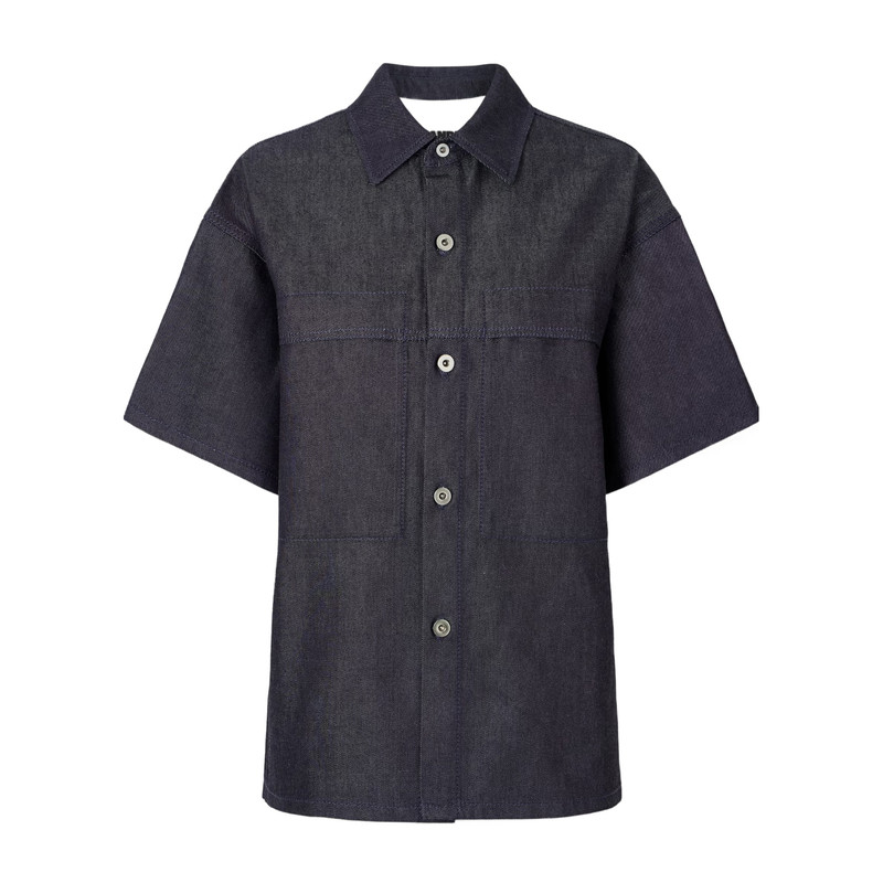 JILSANDER翻领牛仔短袖衬衫