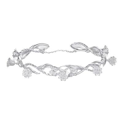 楚噢CHUO足银9999新款铃兰花手镯