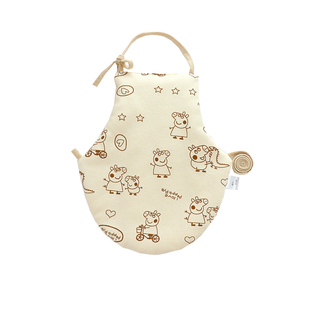 婴儿a类彩棉肚兜纯棉秋冬新生儿宝宝护肚子儿童春秋款夹棉防着凉