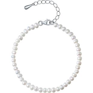 周六福S925珍珠手链优雅时尚小米珠淡水珍珠手串送女友新年礼物