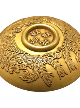 烟灰缸摆件纯铜古玩古董