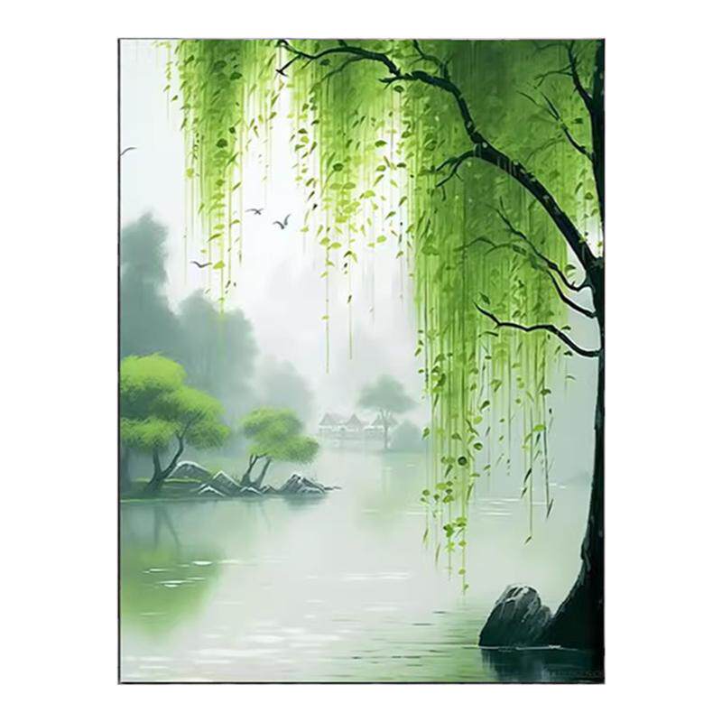 烟雨江南钻石画方钻满钻十字绣