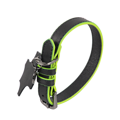 puppytie狗狗项圈狗圈牛皮中型犬