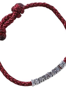 925银编绳可调节碎银戒指女2025年ins小众设计感指环饰品