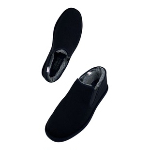 泰和源老北京手工千层底冬季棉鞋加绒加厚保暖高帮纯黑色男士布鞋