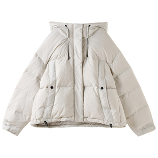 女大童设计感面包羽绒服2025冬季新款学生休闲90绒保暖外套亲子装