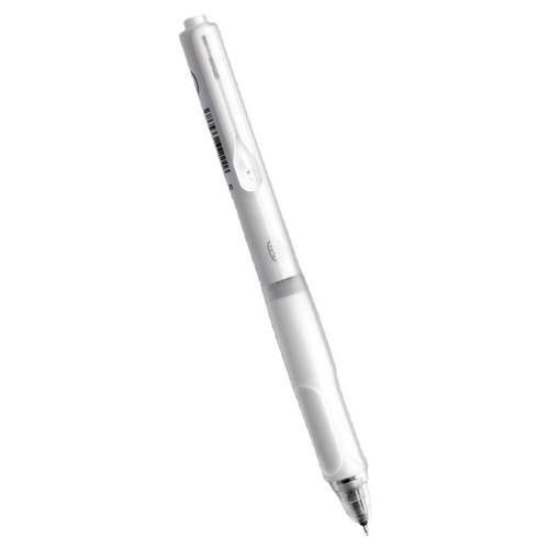 得力消音结构按动中性笔双珠st笔头六边形战士大容量速干刷题笔低噪音文具圆珠笔考试作业笔黑色签字笔安静笔