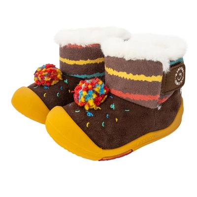 学步鞋保暖儿童立体彩球棉鞋加厚