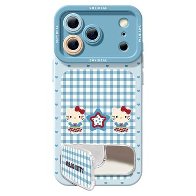 适用苹果17手机壳女款iphone16pro保护套13mini全包14防摔11/12/xs软外壳7plus硅胶8高级15超火se格子KT猫max