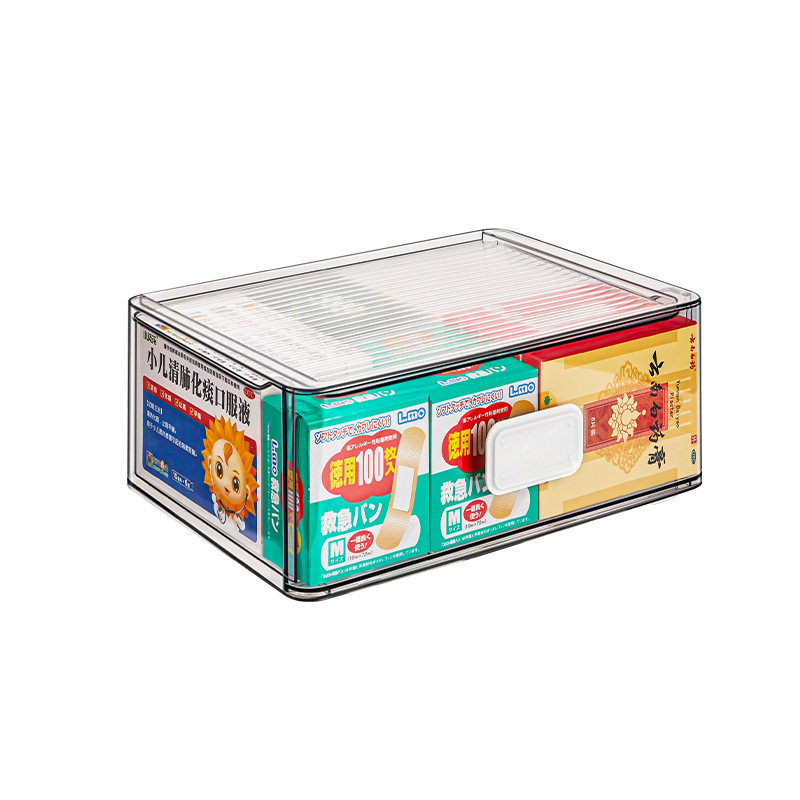 收纳盒抽屉式药品透明药物整理箱